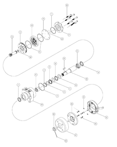 Wheel Motors (White) Diagram and Parts List for S7237-KW 53AI8DU8050-37HP Cub Cadet Lawn Tractor